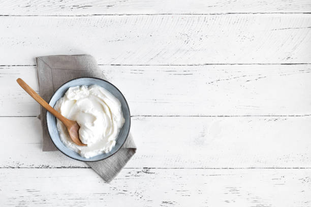 homemade yogurt - yogurt greek culture milk healthy eating imagens e fotografias de stock