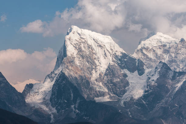 istock Cholatse mountain peak view from Gokyo Ri view point, Himalaya mountains range in Everest base camp trekking route, Nepal 1226708123