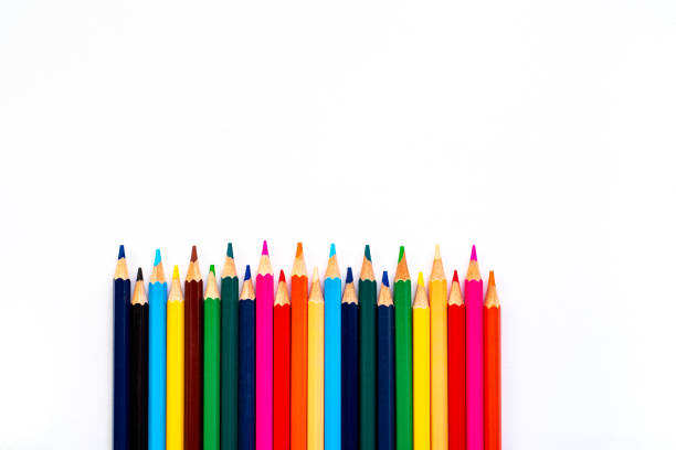 istock Colour pencils isolated on white background close up 1226709482