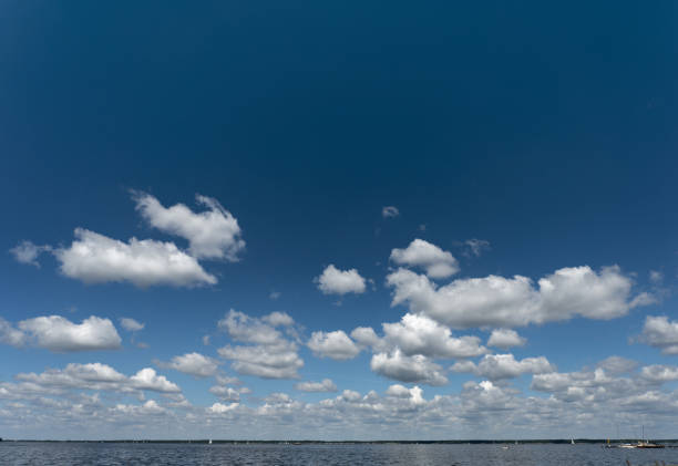 Background of majestic cumulus cloudscape