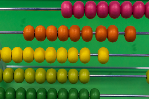 wooden abacus for teaching to count