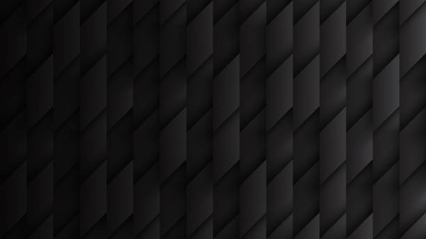 Parallelogram Blocks Conceptual Tech 3D Minimalist Black Abstract Background stock photo