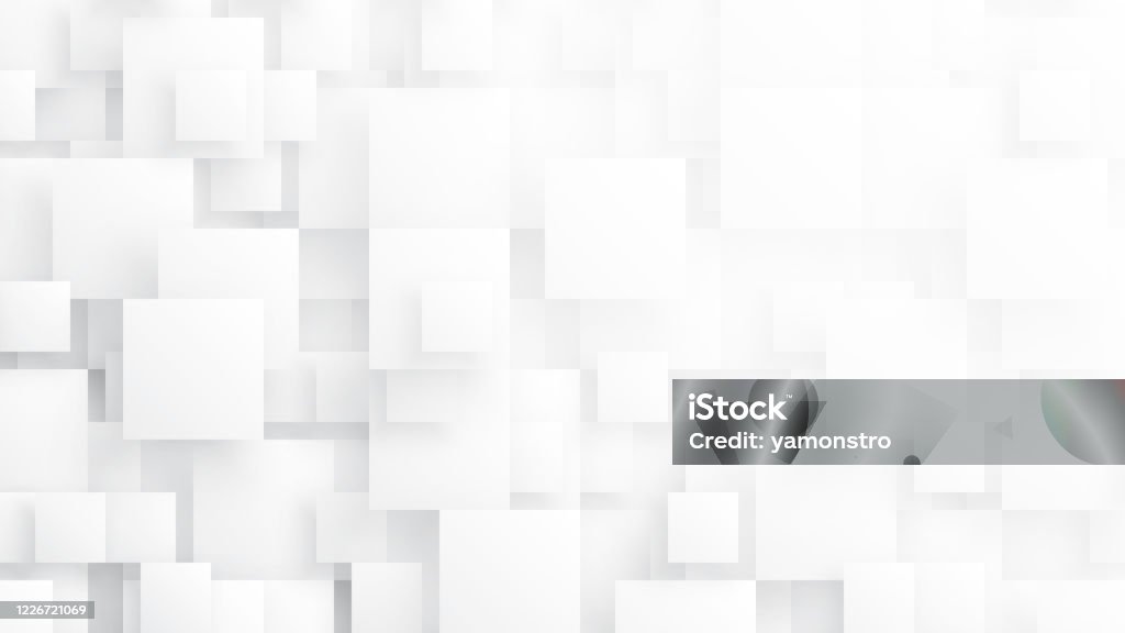 Rendered 3D Different Size Squares Technology Minimalist White Conceptual Abstract Background Rendered 3D Different Size Squares Technology Minimalist White Conceptual Abstract Background. Tech Clear Blank Subtle Textured Backdrop. Science Technology Tetragonal Blocks Structure Light Wallpaper Backgrounds Stock Photo