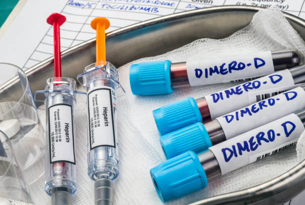 istock heparin medication for covid-19 patients with elevated blood dimero-D, conceptual image, unbranded generic drug containers and hypothetical bar codes 1226721370
