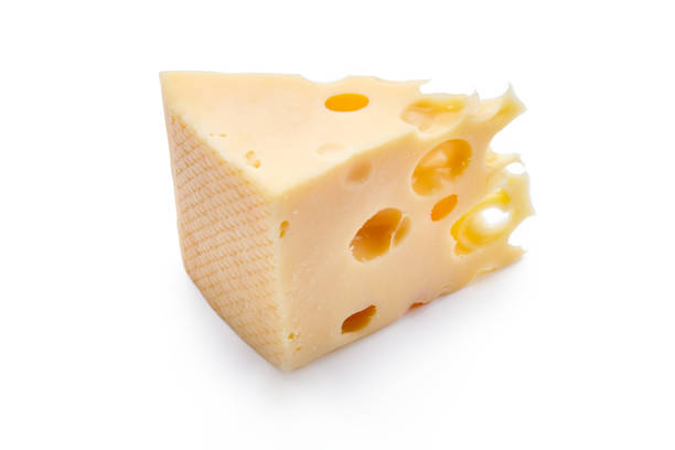 istock A piece of cheese is isolated on a white background 1226729618