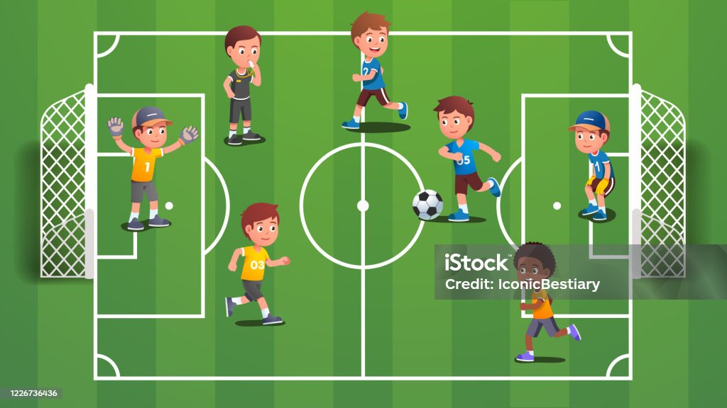 Ilustración de Niños Chicos Jugando Pelota De Fútbol En El Campo Niños Emocionados Jugando Juego De Equipo Deportivo Juntos Divirtiéndose Niños Jugadores Personajes De Dibujos Animados En El Campo De Fútbol Con Ilustración de Niños Chicos Jugando Pelota De Fútbol En El Campo Niños Emocionados Jugando Juego De Equipo Deportivo Juntos Divirtiéndose Niños Jugadores Personajes De Dibujos Animados En El Campo De Fútbol Con