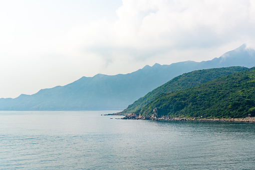 A seascape of Tap Mun or Grass Island where is located in Sai Kung