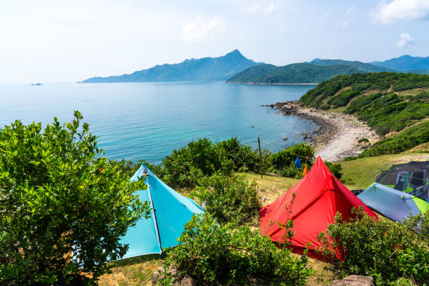 istock Camping Tent in Grass Island, Hong Kong 1226738997