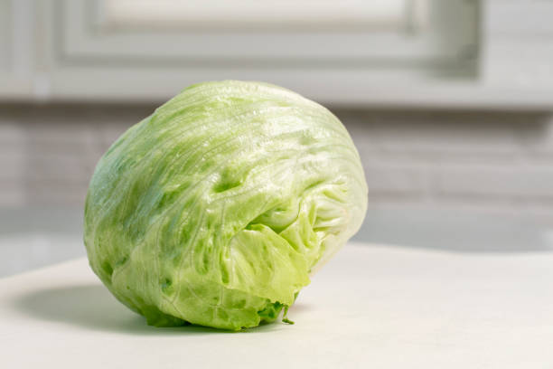 iceberg salad on a table in the kitchen
