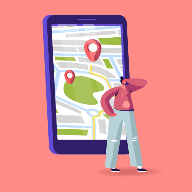 istock Woman Ordering Taxi Driver or Food Delivery Using Mobile Application on Smartphone. Customer Character Waiting Car. Smart App for Auto Service Order by Phone City Life. Cartoon Vector Illustration 1226749825