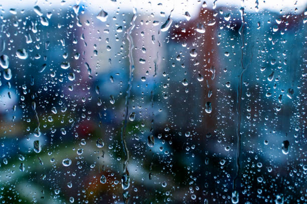 istock Natural water drop on glass. 1226750030