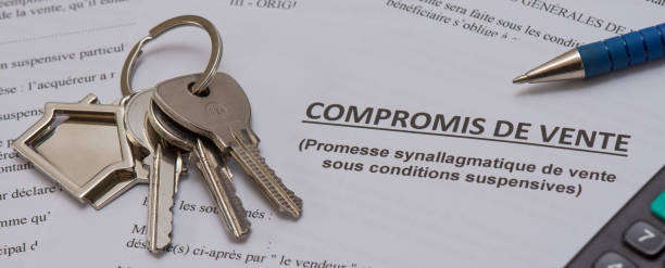French agreement to sell. Real estate purchase concept