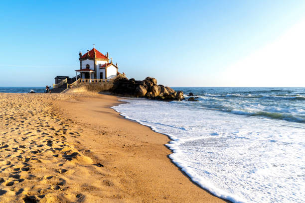 Chapel Senhor da Pedra on Miramar Beach, Vila Nova de Gaia, Porto