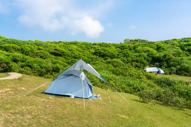 istock Camping Tent in Grass Island, Hong Kong 1226758931