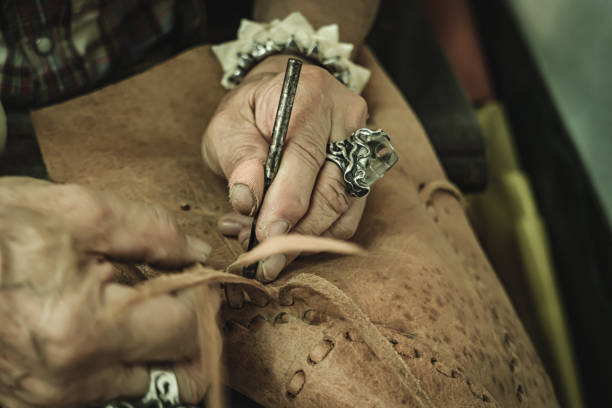 istock Leather Craft Workshop in Chaing Rai, Thailand 1226758991