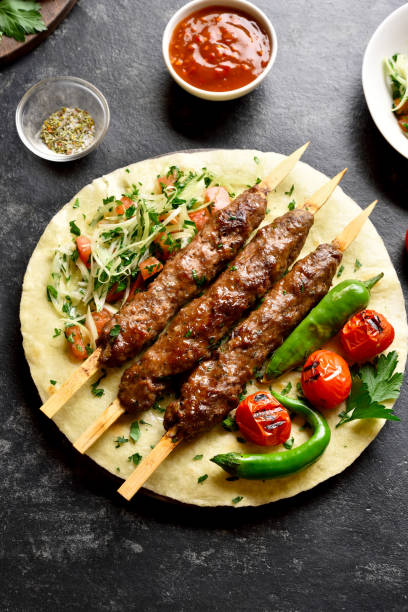 istock Turkish Adana Kebab with fresh vegetables 1226759966