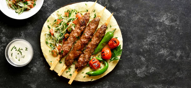 istock Turkish Adana Kebab with fresh vegetables 1226759967