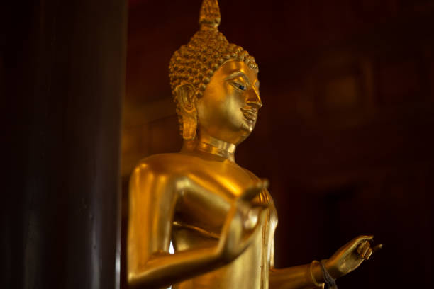 istock Golden Buddha as religion background 1226760155