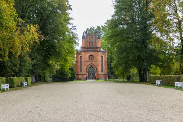Brick chapel in the park