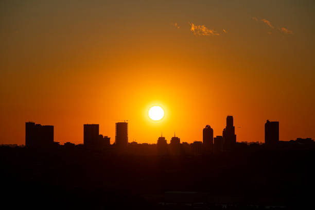 istock Sunset and the city's skyline 1226761382