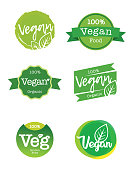 istock Vegan food and organic production logo 1226762873