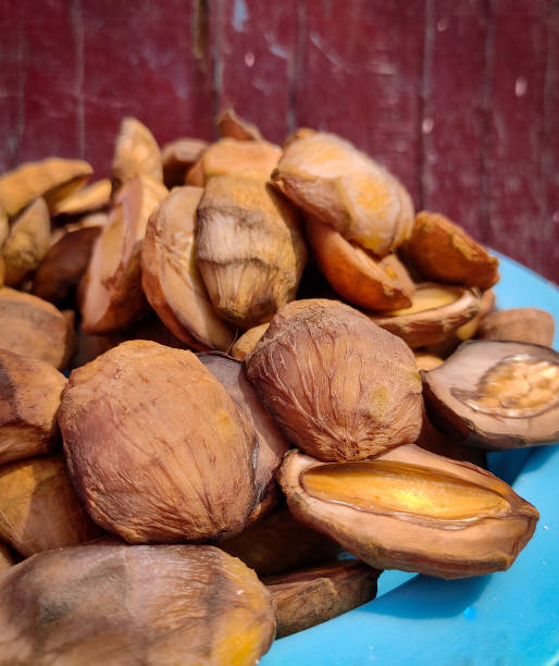istock Dry Unripe Mango drying in sun for making powder. 1226764999