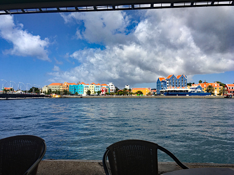 View Across the Harbour from a cafe in Willemstad on the CaribbeanIsland of Curacao