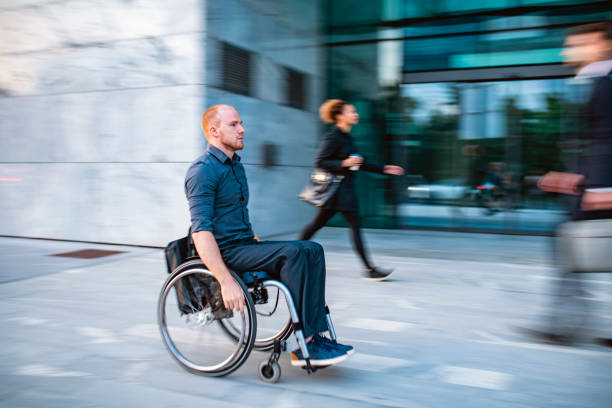 istock Young Male Business Professional Wheeling to Work 1226774962
