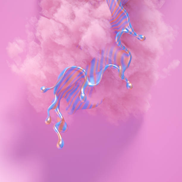istock Beautiful background with beads, particles and simulation. 3d illustration, 3d rendering. 1226775056