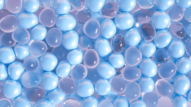 istock Beautiful background with beads, particles and simulation. 3d illustration, 3d rendering. 1226775063