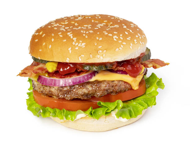istock Tasty burger with bacon 1226775275