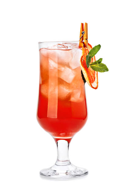 istock Cold alcoholic cocktail isolated on white background. 1226780361