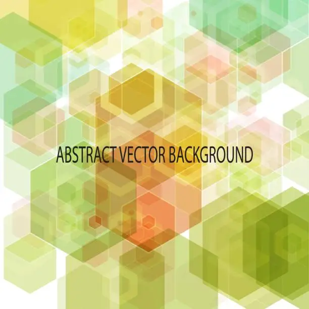 Vector illustration of multicolor hexagons. background image. - Vektorgrafik. eps 10
