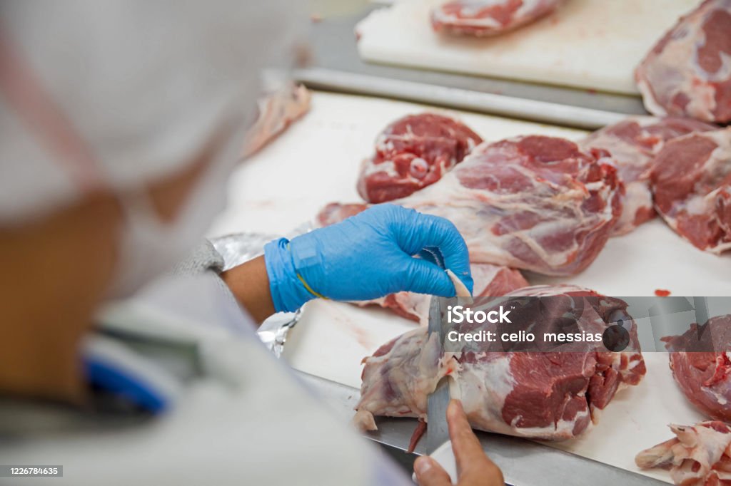 Brazil's largest processed meat exporters Meat Packing Industry Stock Photo