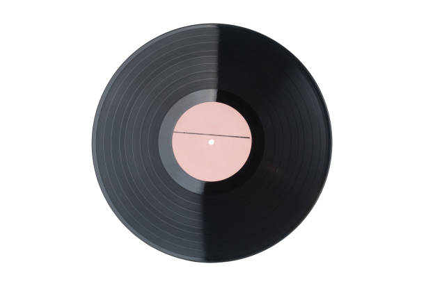 istock Vintage vinyl record disc close up isolated  on white background 1226785116