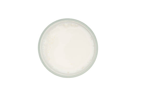 istock View above on milk glass isolated on white background 1226785216