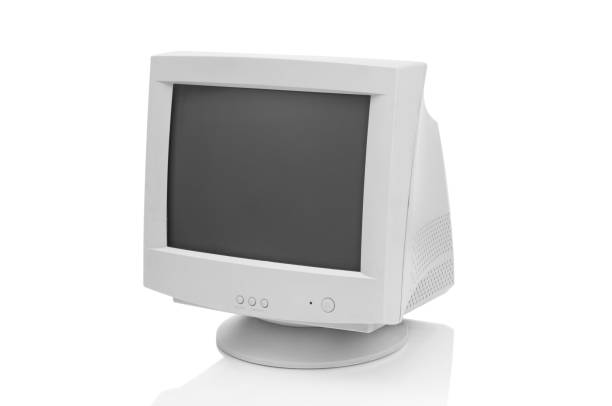 istock Old computer monitor isolated on white background 1226786269