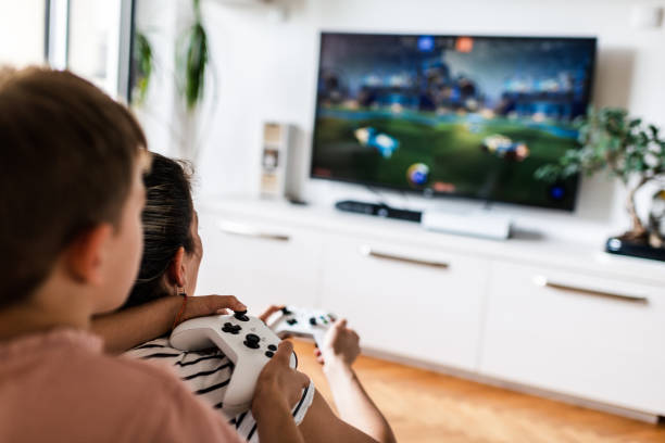 istock Playing video games with my mom 1226789116