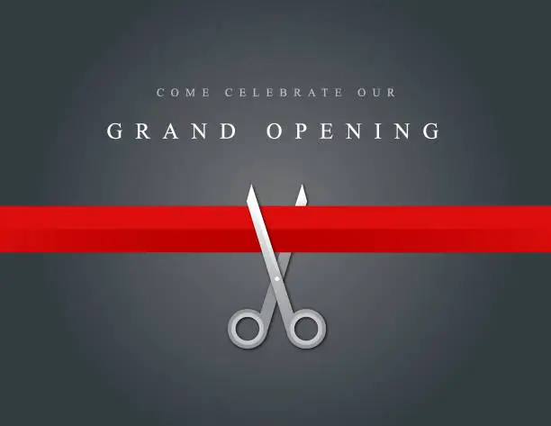 Vector illustration of Grand Opening Invitation Design