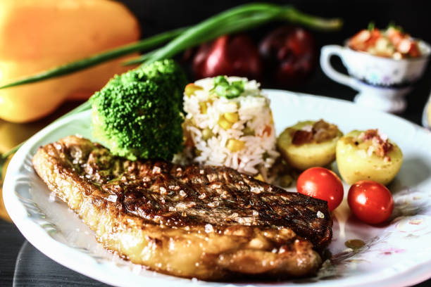 istock picanha dish with farofa, rice, broccoli and tomatoes 1226793070
