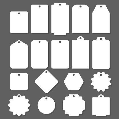 Blank White Paper Price Tags Or Gift Tags In Different Shapes Blank Labels Template Price Tags Set Vector Illustration Stock Illustration - Download Image Now - iStock Blank White Paper Price Tags Or Gift Tags In Different Shapes Blank Labels Template Price Tags Set Vector Illustration Stock Illustration - Download Image Now - Istock