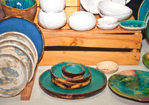 istock modern ceramic plates in a street market 1226793787