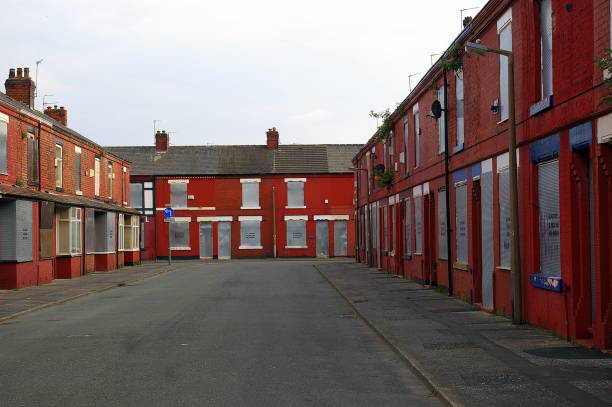 Poor council house flats people living in poverty England UK