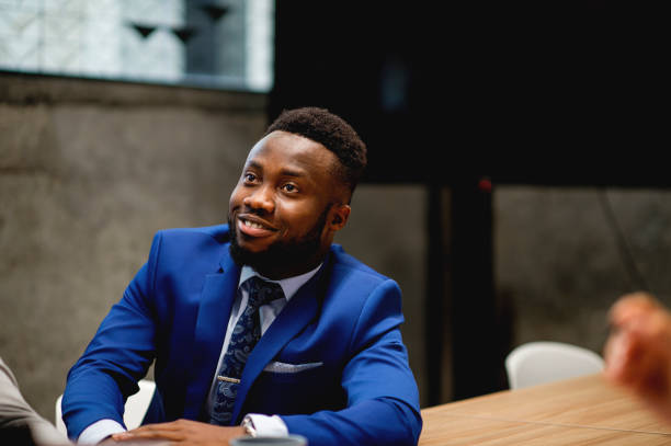 istock Young man in meeting in conference room 1226796120