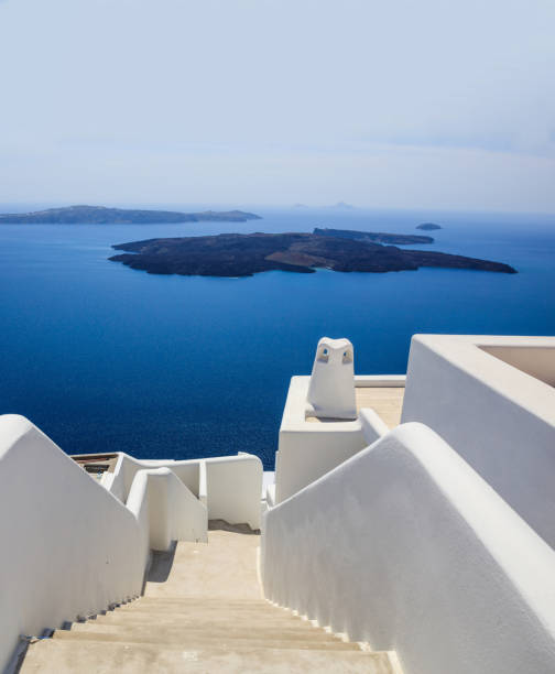 istock Santorini, Greece. White architecture against blue sea and sky background. 1226797415