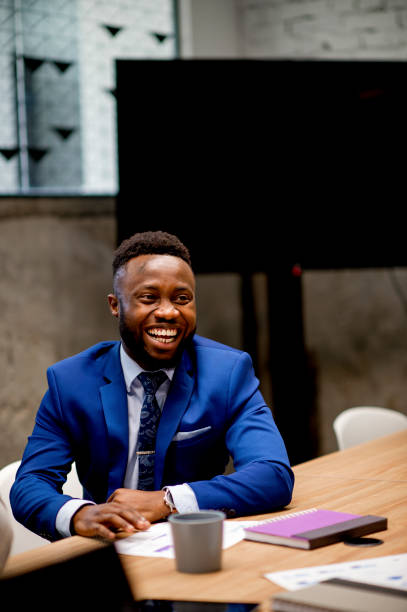istock Young man in meeting in conference room 1226797500