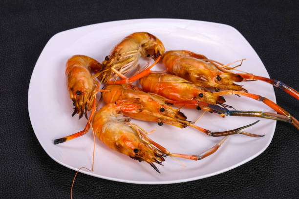 istock Grilled water prawn in the plate 1226802612
