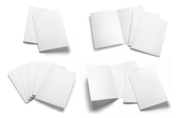 istock Collection of folded sheets of paper on white 1226805433