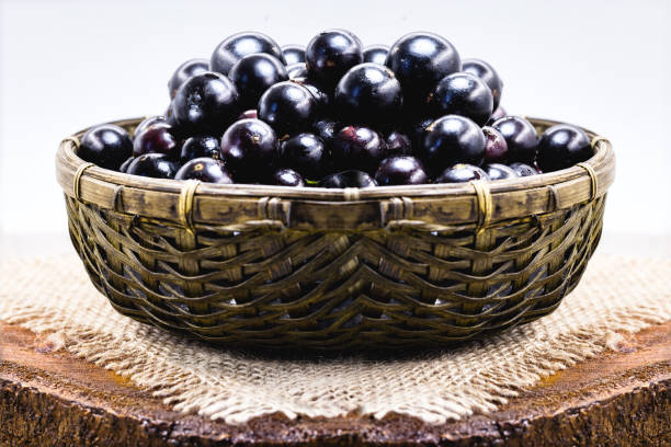 istock Fruit called Jaboticaba or jabuticaba in a basket on a white background, preserves organic and healthy fruits. 1226808290