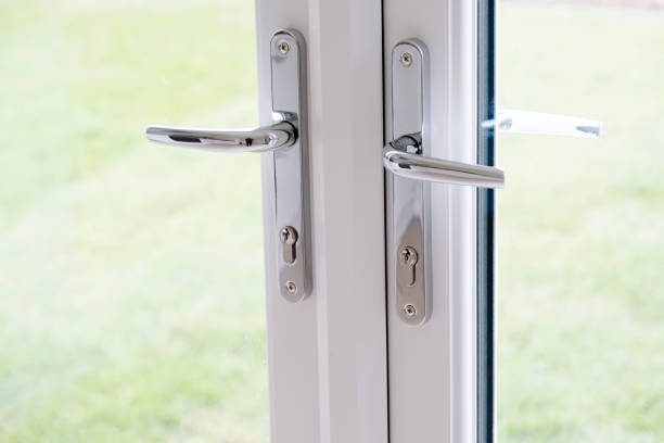 istock Chrome kitchen patio summer house door handle 1226809498